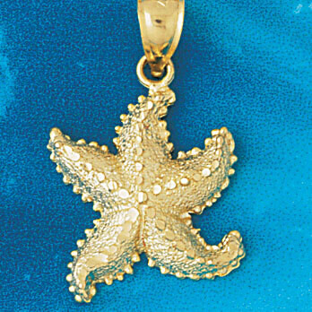 Dazzlers Jewelry Starfish Pendant Necklace Charm Bracelet in Yellow, White or Rose Gold 105, MPN: D…