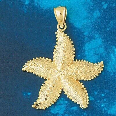 Dazzlers Jewelry Starfish Pendant Necklace Charm Bracelet in Yellow, White or Rose Gold 103, MPN: D…
