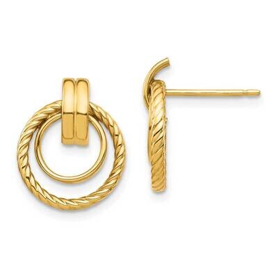 Circle Post Earrings 14k Gold YE1856, MPN: YE1856, 716838310180