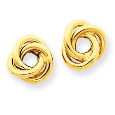 Knot Post Earrings 14k Gold Polished TM707, MPN: TM707, 886774563138