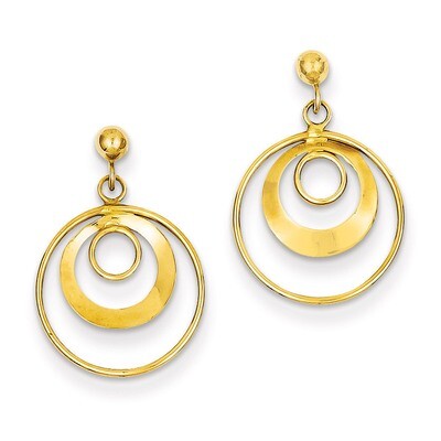 Circle Post Earrings 14k Gold YE1423, MPN: YE1423, 730703065180