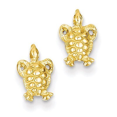 Mini Turtle Post Earrings 14k Gold K4438, MPN: K4438, 637218047468