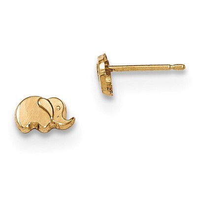 Elephant Post Earrings 14k Gold Polished YE1759, MPN: YE1759, 886774762098