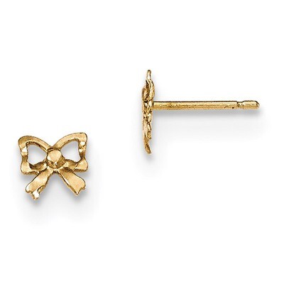 Bow Post Earrings 14k Gold Polished YE1757, MPN: YE1757, 886774762074