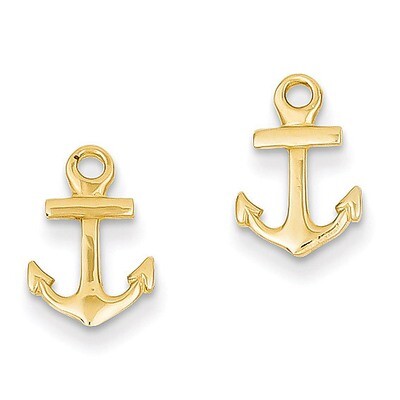 Anchor Post Earrings 14k Gold K4502, MPN: K4502, 637218051373