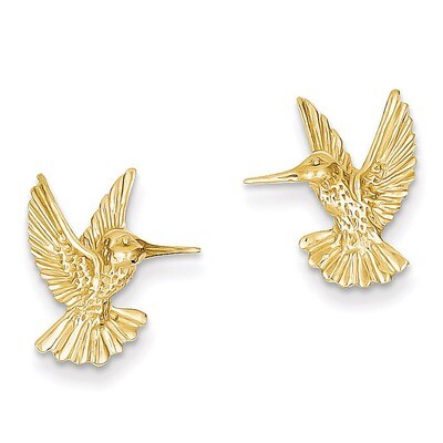 Hummingbird Post Earrings 14k Gold TC625, MPN: TC625, 637218117024
