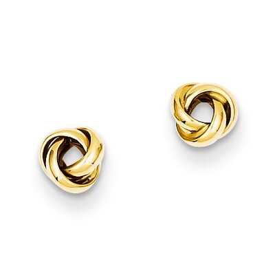 Knot Post Earrings 14k Gold Polished YE1639, MPN: YE1639, 886774563657