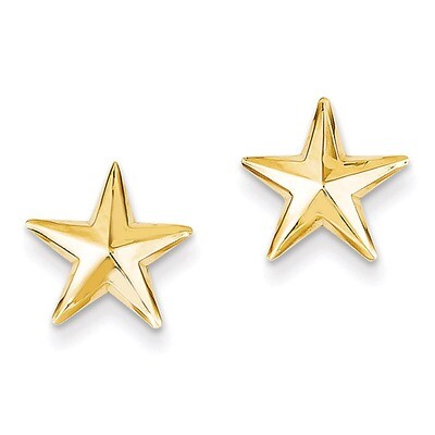 Nautical Star Post Earrings 14k Gold TE614, MPN: TE614, 637218131044