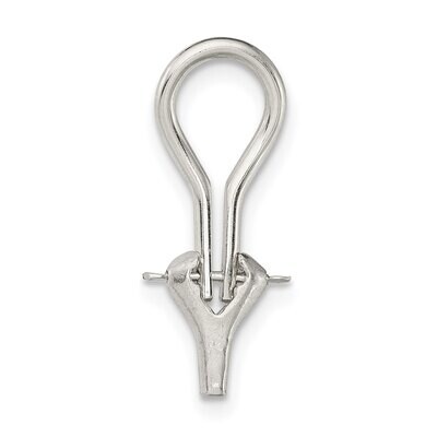 .82 x .33 inch Omega Clip Earring Component Sterling Silver SS3207, MPN: SS3207,