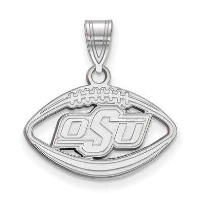 Oklahoma State University Pendant in Football Sterling Silver SS017OKS, MPN: SS017OKS, 886774694283