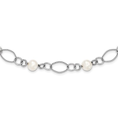 16 Inch Pearl Necklace Sterling Silver Cultured QG2482-16, MPN: QG2482-16, 191101275722