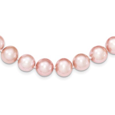 9-10mm Pink Cultured Pearl Necklace Sterling Silver QH4761-16, MPN: QH4761-16, 883957461083