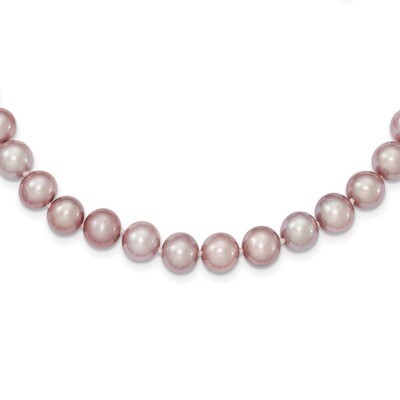 7-8mm Purple Cultured Pearl Necklace Sterling Silver QH4759-16, MPN: QH4759-16, 883957480633