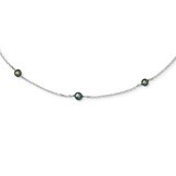 16 Inch Cultured Peacock Pearl Necklace Sterling Silver QH5019-16, MPN: QH5019-16, 883957526249