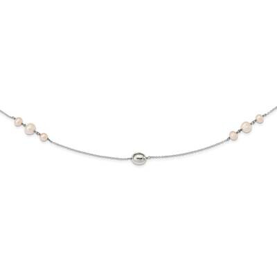 Bead &amp; Freshwater Cultured Pearl Necklace Sterling Silver Polished QG5316-36, MPN: QG5316-36, 88395…