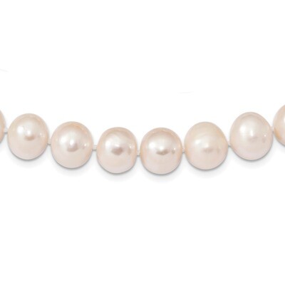 11-12mm White Freshwater Cultured Pearl Necklace 18 Inch Sterling Silver Rhodium QH5151-18, MPN: QH…