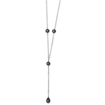 16 Inch Peacock Cultured Pearl Necklace Sterling Silver QH1154-16, MPN: QH1154-16, 883957578583