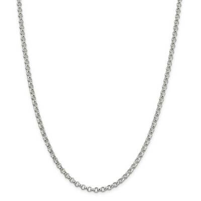 4mm Rolo Chain 26 Inch Sterling Silver QFC5-26, MPN: QFC5-26,