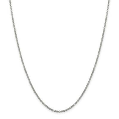 2mm Rolo Chain 22 Inch Sterling Silver QFC104-22, MPN: QFC104-22,