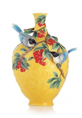 Franz Porcelain Double Happiness Magpies Vase FZ02982, MPN: FZ02982,