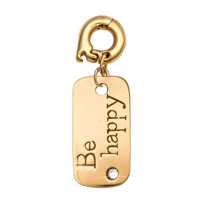 Nikki Lissoni Be Happy Charm Gold-Plated 20mm D1141GM, MPN: D1141GM, 8718819239246