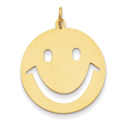 Smiley Face Charm 14k Gold YC491, MPN: YC491, 883957456157
