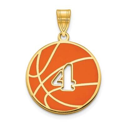 BasketBall Charm with Number Gold-plated Epoxied  XNA927GP, MPN: XNA927GP,