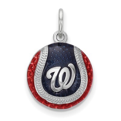 Washington Nationals Small Enameled Baseball Charm Sterling Silver SS520NAT, MPN: SS520NAT, 6344014…
