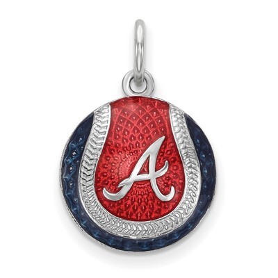 Atlanta Braves Small Enameled Baseball Charm Sterling Silver SS520BRA, MPN: SS520BRA, 634401476999