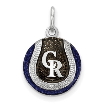 Colorado Rockies Small Enameled Baseball Charm Sterling Silver SS520ROK, MPN: SS520ROK, 634401358424