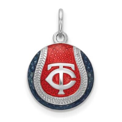 MLB Minnesota Twins Enameled Baseball Charm Sterling Silver Rhodium-plated SS520TWN, MPN: SS520TWN,…