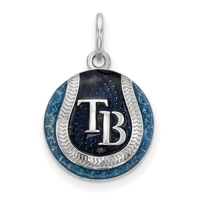 Tampa Bay Rays Small Enameled Baseball Charm Sterling Silver SS520DEV, MPN: SS520DEV, 634401006820