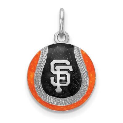 MLB San Francisco Giants Enamel Baseball Charm Sterling Silver Rhodium-plated SS520GIT, MPN: SS520G…