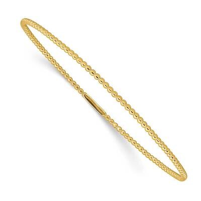 Beaded Slip On Bangle 14k Gold DB650, MPN: DB650, 191101924514