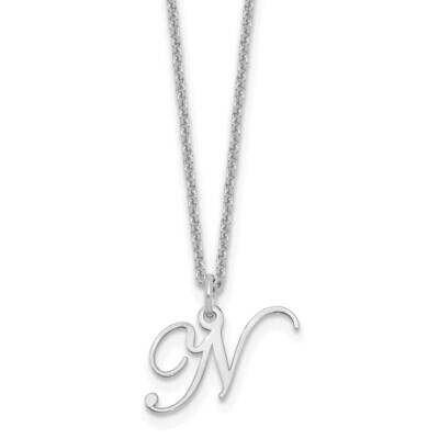 Letter N Initial Necklace 10k White Gold 10XNA756W/N, MPN: 10XNA756W/N,