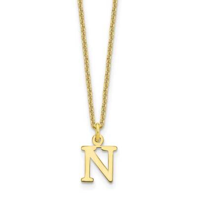 Cutout Letter N Initial Necklace 10k Gold 10XNA727Y/N, MPN: 10XNA727Y/N,