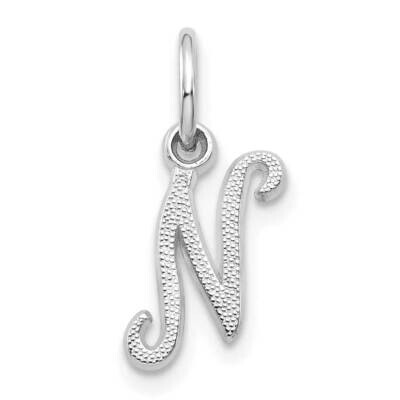 Initial N Charm 10k White Gold 10C763WN, MPN: 10C763WN,