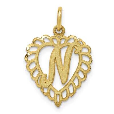 Initial N Charm 10k Gold 10C568N, MPN: 10C568N,