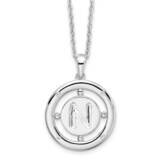 White Ice .025Ct. Diamond Initial N Necklace Sterling Silver QW499N-18, MPN: QW499N-18, 191101479113