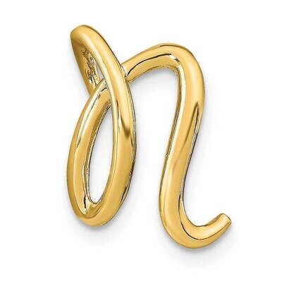 Letter N Initial Slide 14k Gold Polished K6425N, MPN: K6425N, 63721809994