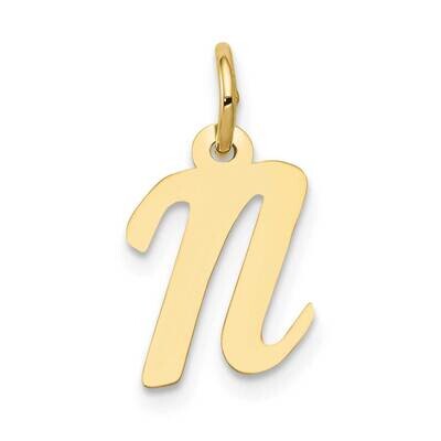 Script Initial N Charm 10k Gold Small 10YC658N, MPN: 10YC658N,