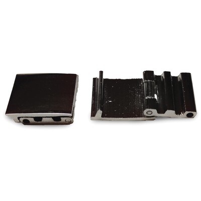 11mm Solid Nickel-plated Brass Two Channel Fold-over Clasp 11 Inch FTL134W-11, MPN: FTL134W-11,