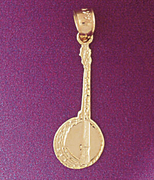 Dazzlers Jewelry Banjo Pendant Necklace Charm Bracelet in Yellow, White or Rose Gold 6221, MPN: DZ-…