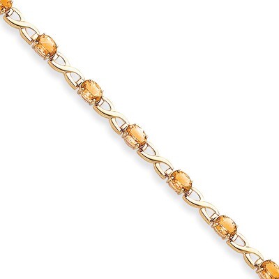 Citrine bracelet 14k Gold 7x5mm Oval X951CI, MPN: X951CI, 883957078458