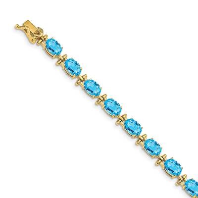 Blue Topaz Bracelet 14k Gold BM4501-BT-Y, MPN: BM4501-BT-Y, 643905901029