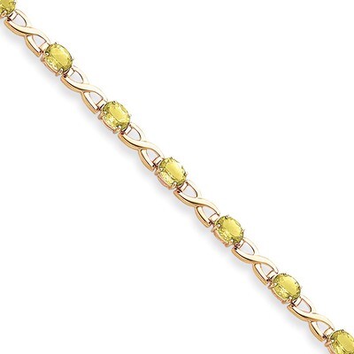 Peridot bracelet 14k Gold 7x5mm Oval X951PE, MPN: X951PE, 883957078472