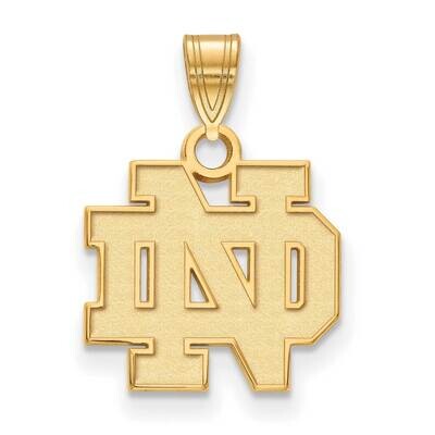 University of Notre Dame Small Pendant 14k Yellow Gold 4Y002UND, MPN: 4Y002UND, 191101129674