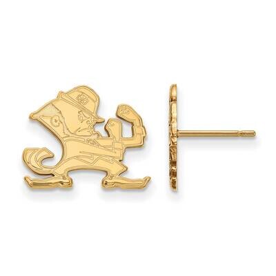 University of Notre Dame Small Post Earrings 14k Yellow Gold 4Y051UND, MPN: 4Y051UND, 191101130397