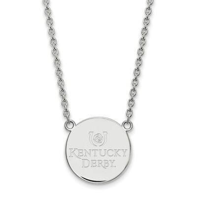 Kentucky Derby Large Disc Pendant Necklace Sterling Silver SS022KYD-18, MPN: SS022KYD-18, 191101621…