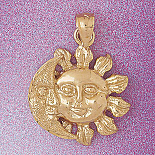 Dazzlers Jewelry Sun Pendant Necklace Charm Bracelet in Yellow, White or Rose Gold 5673, MPN: DZ-56…